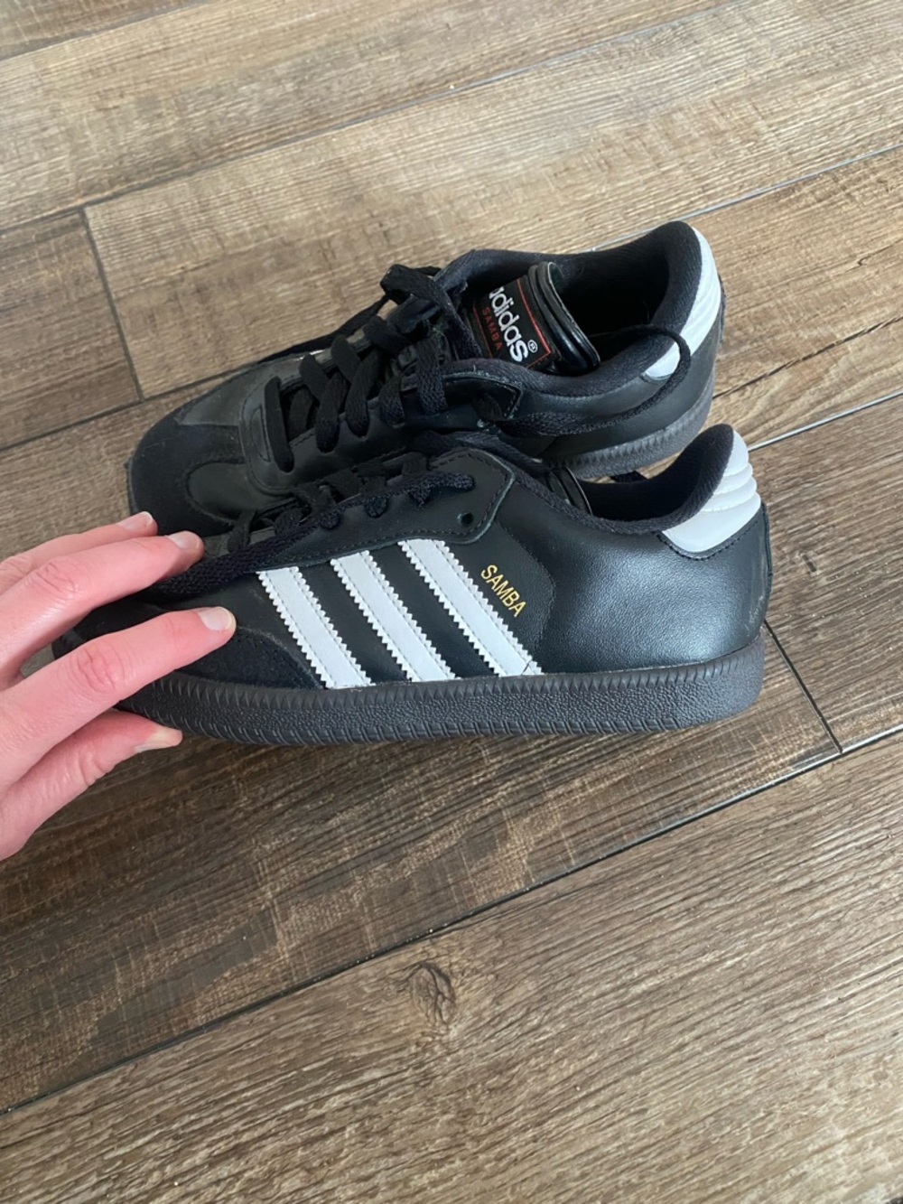 adidas Samba Low-Top Sneakers in Black & White - Picture 2 of 5